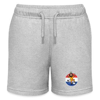 Orange Lion Scores! Full Color Design - Kids Organic Sweat Shorts by Stanley/Stella - heather grey - Front