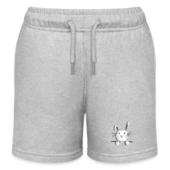 Lapin mignon - lapin - lapin - lapin - Short de jogging enfant bio Stanley/Stella - gris chiné - Devant