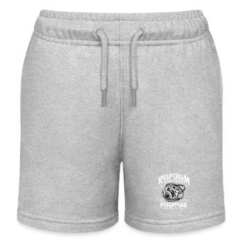 Keep Calm and take photos - Kinder Organic Joggingshorts Mini Bolter von Stanley/Stella - Grau meliert - Vorne
