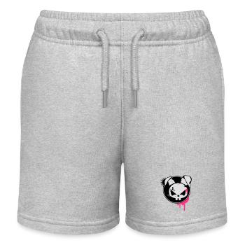 Grunge Sticker mit Hasen Kopf - Kinder Organic Joggingshorts Mini Bolter von Stanley/Stella - Grau meliert - Vorne