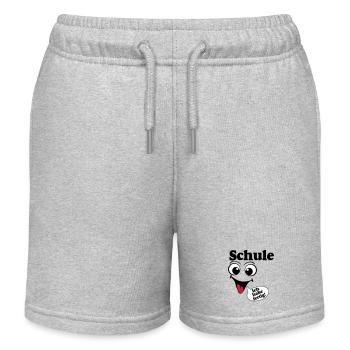 Abschluß , Schule ich habe fertig (25) - Kinder Organic Joggingshorts Mini Bolter von Stanley/Stella - Grau meliert - Vorne