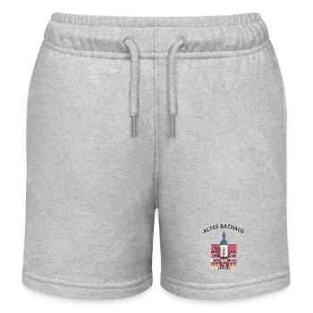 Kultiges Altes Rathaus Leipzig, Sachsen - Kinder Organic Joggingshorts Mini Bolter von Stanley/Stella - Grau meliert - Vorne