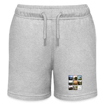 Islande Voyage - Short de jogging enfant bio Stanley/Stella - gris chiné - Devant