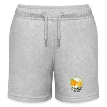 Orange Fruits - Kinder Organic Joggingshorts Mini Bolter von Stanley/Stella - Grau meliert - Vorne