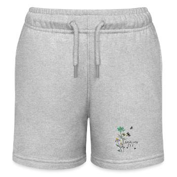 Herbe, Fée, Abeille, Fourmi - Short de jogging enfant bio Stanley/Stella - gris chiné - Devant