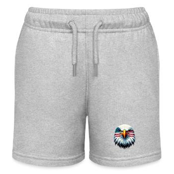 Adler - Kinder Organic Joggingshorts Mini Bolter von Stanley/Stella - Grau meliert - Vorne