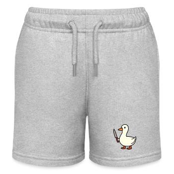 White Goose Duck Duckling Couteau Défense Défense - Short de jogging enfant bio Stanley/Stella - gris chiné - Devant