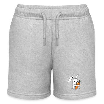 Häschen - Kinder Organic Joggingshorts Mini Bolter von Stanley/Stella - Grau meliert - Vorne
