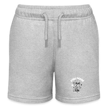 Whimsical Stay Fresh DJ mascot T-Shirt - Kids Organic Sweat Shorts by Stanley/Stella - heather grey - Front