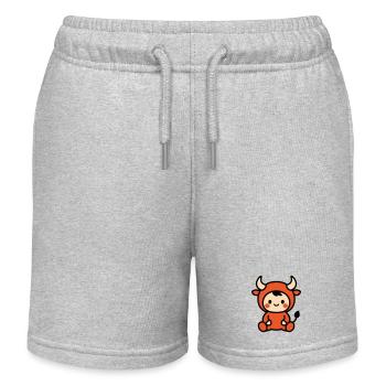 Cute Astro Taurus - Kinder Organic Joggingshorts Mini Bolter von Stanley/Stella - Grau meliert - Vorne