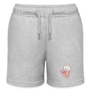 Lustiger Koala, der sich an Eiswaffel klammert - Kinder Organic Joggingshorts Mini Bolter von Stanley/Stella - Grau meliert - Vorne