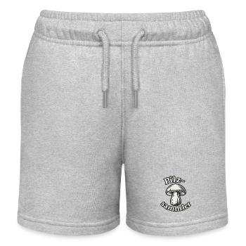 Pilz Sammler Motiv - Kinder Organic Joggingshorts Mini Bolter von Stanley/Stella - Grau meliert - Vorne