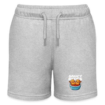 Nuggets Saucés Duo Fun - Short de jogging enfant bio Stanley/Stella - gris chiné - Devant