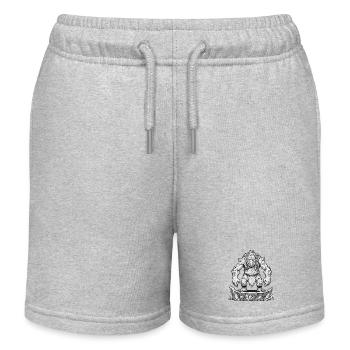 Troll auf dem Rock Plateau - Kinder Organic Joggingshorts Mini Bolter von Stanley/Stella - Grau meliert - Vorne