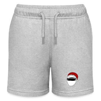 Weihnachtsmann Helm  - Kinder Organic Joggingshorts Mini Bolter von Stanley/Stella - Grau meliert - Vorne