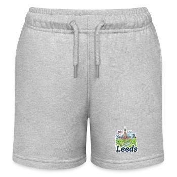 Leeds Skyline Parkinson Building University Kunst - Kinder Organic Joggingshorts Mini Bolter von Stanley/Stella - Grau meliert - Vorne