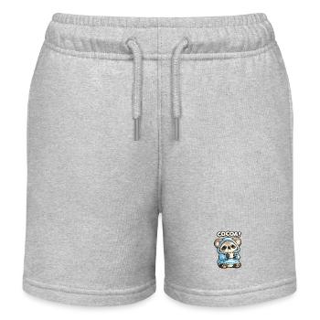 Kakao Panda Hoodie - Kinder Organic Joggingshorts Mini Bolter von Stanley/Stella - Grau meliert - Vorne