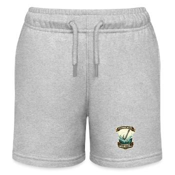 Ich angle nicht ich sammle Geschichten - Kinder Organic Joggingshorts Mini Bolter von Stanley/Stella - Grau meliert - Vorne