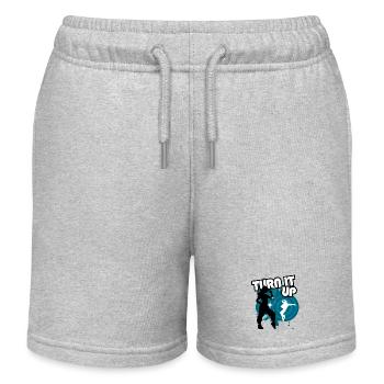 Dreh auf, Neon-Tanz - Kinder Organic Joggingshorts Mini Bolter von Stanley/Stella - Grau meliert - Vorne