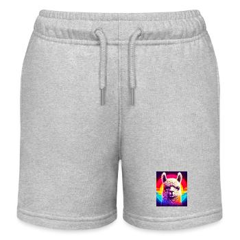 Alpaga - Short de jogging enfant bio Stanley/Stella - gris chiné - Devant
