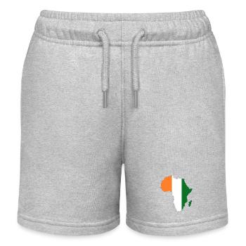 Drapeau de la Côte d’Ivoire Afrique - Short de jogging enfant bio Stanley/Stella - gris chiné - Devant