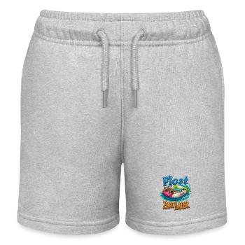 Flotte d’abord, puis après - Short de jogging enfant bio Stanley/Stella - gris chiné - Devant