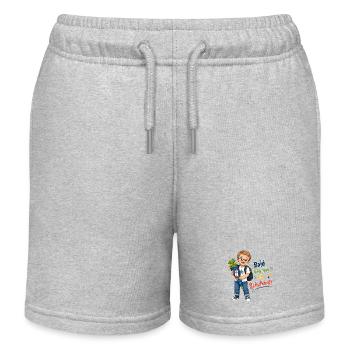 Bald bin ich ein Schulkind – Down Syndrom Junge - Kinder Organic Joggingshorts Mini Bolter von Stanley/Stella - Grau meliert - Vorne