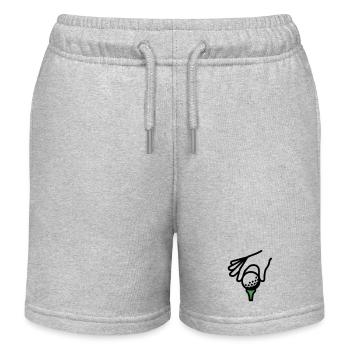 Golfball Abschlag Tee Golfsport Golfclub Golfer - Kinder Organic Joggingshorts Mini Bolter von Stanley/Stella - Grau meliert - Vorne