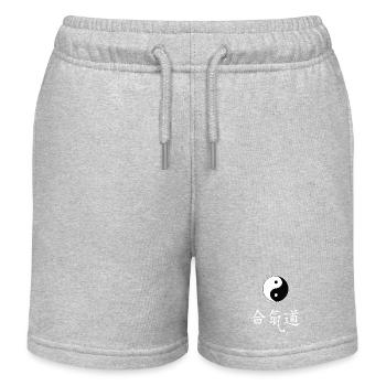 YinYang Tao avec lettres Aïkido - Short de jogging enfant bio Stanley/Stella - gris chiné - Devant