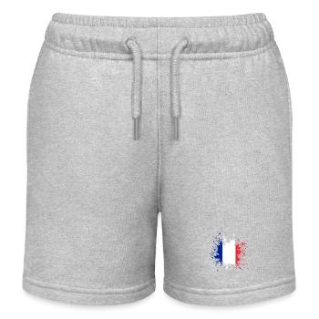 Éclaboussure du drapeau français - Short de jogging enfant bio Stanley/Stella - gris chiné - Devant