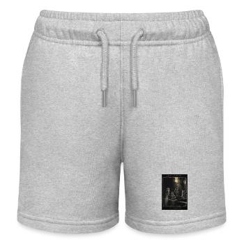 Alley Saints Choir Vintage Katzen Low-Fi Trend - Kinder Organic Joggingshorts Mini Bolter von Stanley/Stella - Grau meliert - Vorne