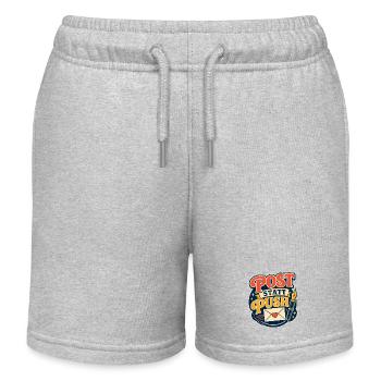 Post statt Push – Retro Briefeschreiben - Kinder Organic Joggingshorts Mini Bolter von Stanley/Stella - Grau meliert - Vorne