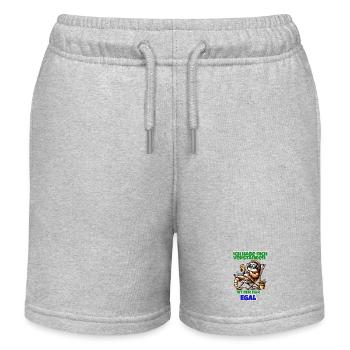Faultier Shirt – Ist mir nur egal - Kinder Organic Joggingshorts Mini Bolter von Stanley/Stella - Grau meliert - Vorne