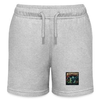Bigfoot Spruch Geschenk für Outdoor-Fans Halloween - Kinder Organic Joggingshorts Mini Bolter von Stanley/Stella - Grau meliert - Vorne