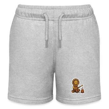 Sonnenblume Lagerfeuer Marshmallow - Kinder Organic Joggingshorts Mini Bolter von Stanley/Stella - Grau meliert - Vorne