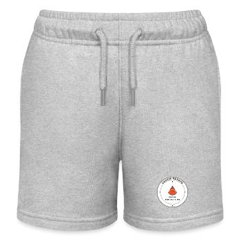 Couch Potato Laufclub Logo - Kinder Organic Joggingshorts Mini Bolter von Stanley/Stella - Grau meliert - Vorne