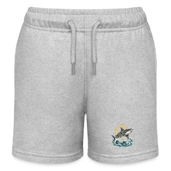 Guardian_Shark - Kinder Organic Joggingshorts Mini Bolter von Stanley/Stella - Grau meliert - Vorne