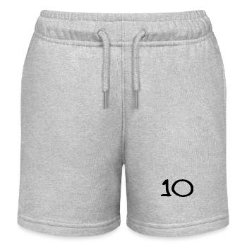 10. 10 JAHRE. 10-JÄHRIGES JUBILÄUM. 10-JÄHRIGES JUBILÄUM. - Kinder Organic Joggingshorts Mini Bolter von Stanley/Stella - Grau meliert - Vorne