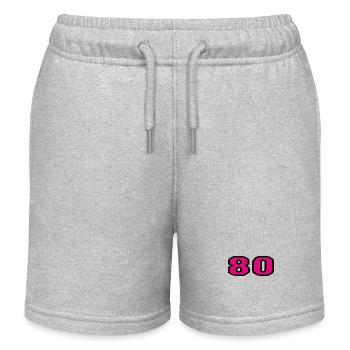 80. 80 YEARS. 80th ANNIVERSARY. 80TH BIRTHDAY. - Kids Organic Sweat Shorts by Stanley/Stella - heather grey - Front