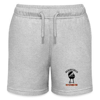 Barbecue au charbon de bois - 100 % végétalien gratuit - barbecue - Short de jogging enfant bio Stanley/Stella - gris chiné - Devant