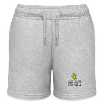 Humour - Short de jogging enfant bio Stanley/Stella - gris chiné - Devant