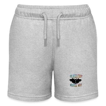 Chauve souris Ce soir c est grasse mat - Short de jogging enfant bio Stanley/Stella - gris chiné - Devant