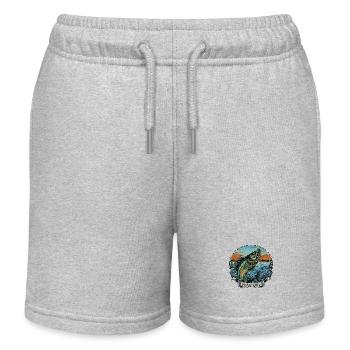 Fisch PETRI HEIL Fischers Glück - Kinder Organic Joggingshorts Mini Bolter von Stanley/Stella - Grau meliert - Vorne
