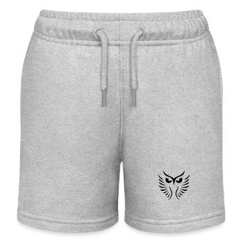 Hibou moderne : art abstrait et minimaliste - Short de jogging enfant bio Stanley/Stella - gris chiné - Devant