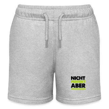 Not perfect but unique - Kids Organic Sweat Shorts by Stanley/Stella - heather grey - Front