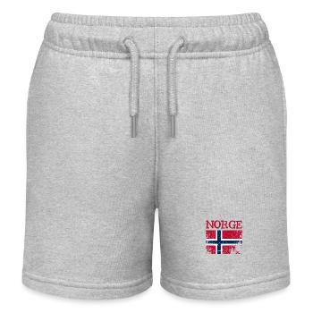 Norway Grunge Flag - Norwegen Flagge - Norge - Kids Organic Sweat Shorts by Stanley/Stella - heather grey - Front