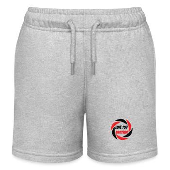 LOVE YOU BROTHER - Kids Organic Sweat Shorts by Stanley/Stella - heather grey - Front