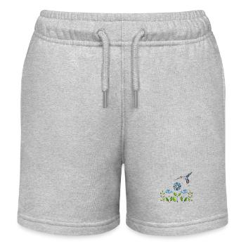 Bunter Vogel - Kinder Organic Joggingshorts Mini Bolter von Stanley/Stella - Grau meliert - Vorne