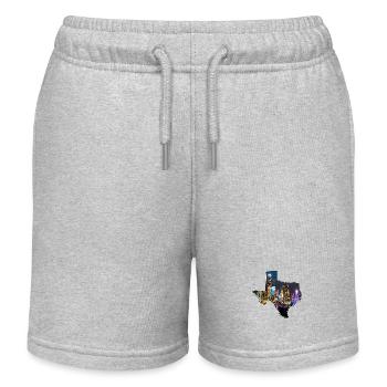 Austin Skyline in der Texas State Landkarte - Kinder Organic Joggingshorts Mini Bolter von Stanley/Stella - Grau meliert - Vorne