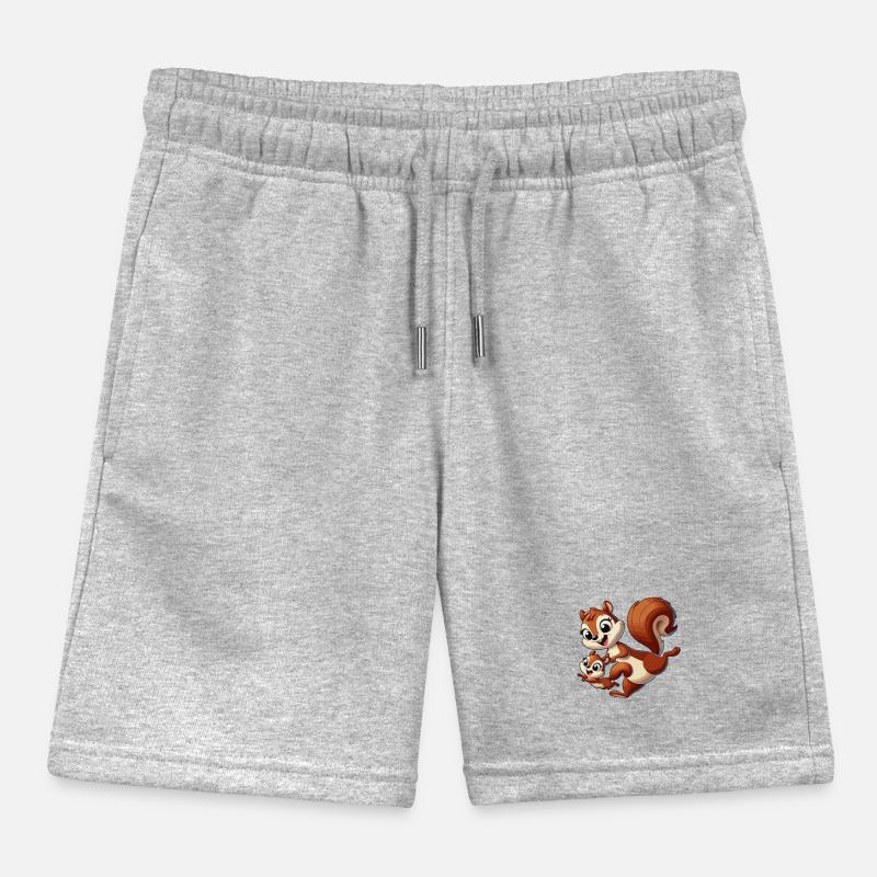 Eichhörnchen-Mutter und Kind beim Herumtollen Kinder Organic Joggingshorts Mini Bolter von Stanley/Stella